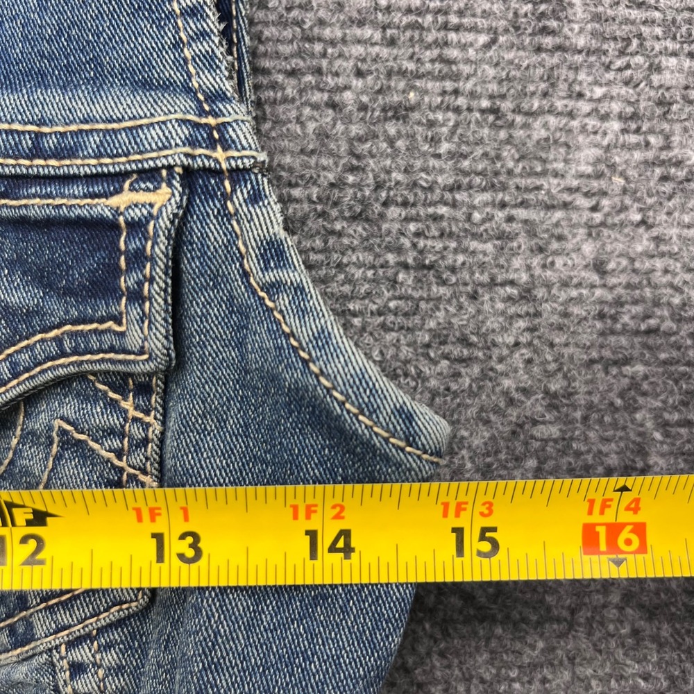 True Religion Y2K Western Cowgirl Medium Wash Denim Button Front Mini Dress - Picture 6 of 6